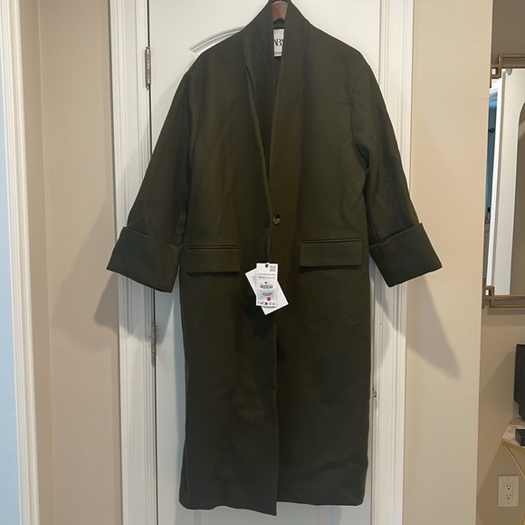 Zara Manteco Wool Scarf Coat ZW collection - Picture 14 of 16